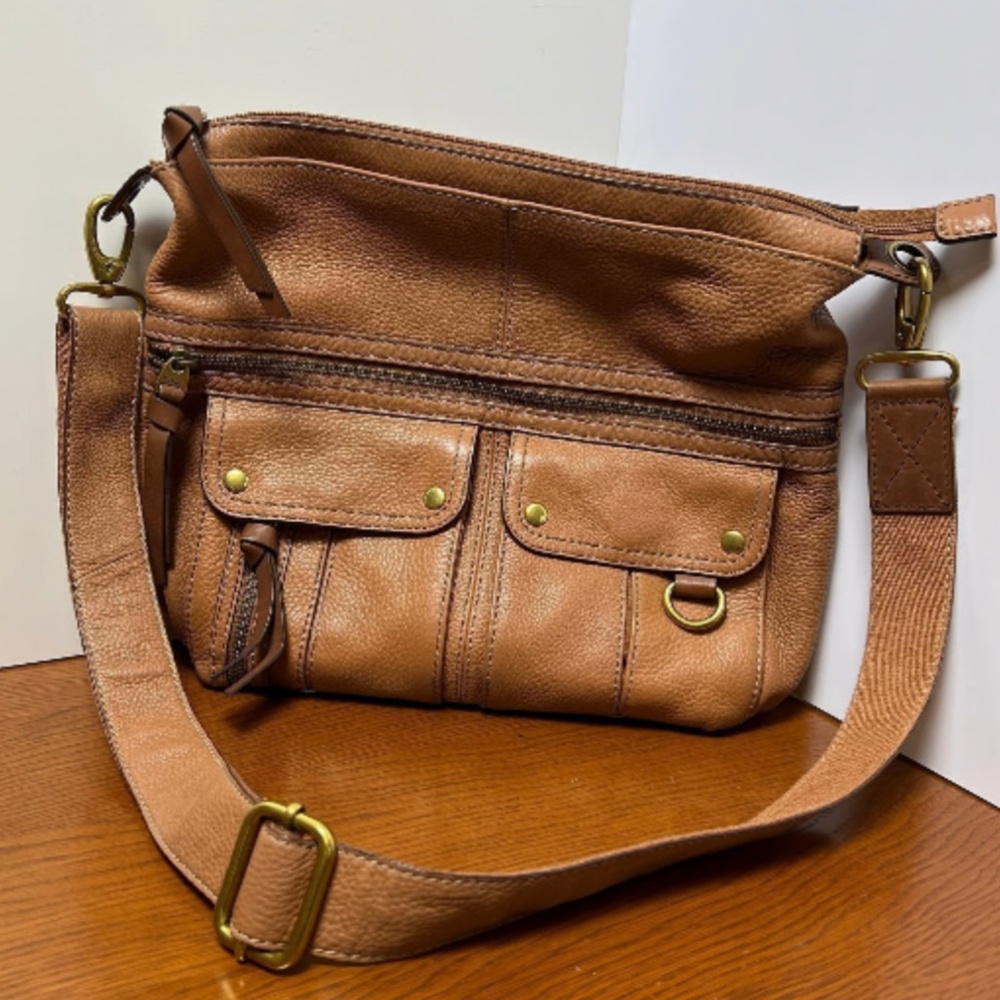 Fossil Leather Morgan Messenger Bag - Excellent Condition